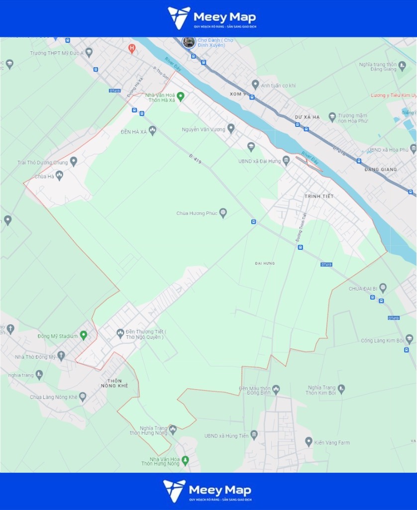 Bản đồ xã Đại Hưng, Mỹ Đức