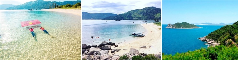 Khung cảnh gành đá kỳ vĩ và bãi biển trong xanh tại Hòn Nưa, Phú Yên