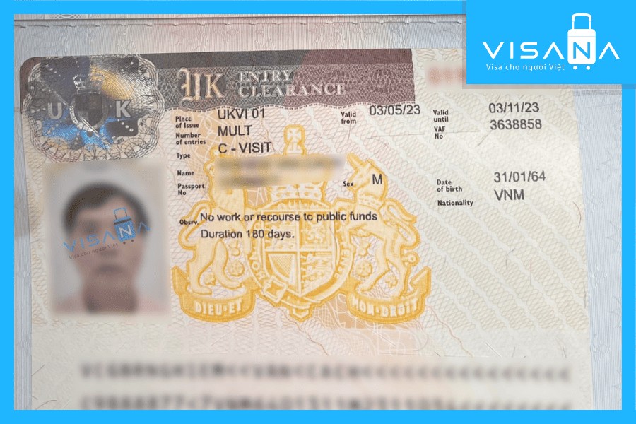 Kết quả làm visa Anh được cấp