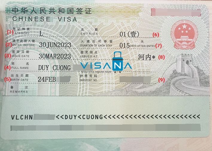 Mẫu visa Trung Quốc mới nhất và các thông tin cơ bản