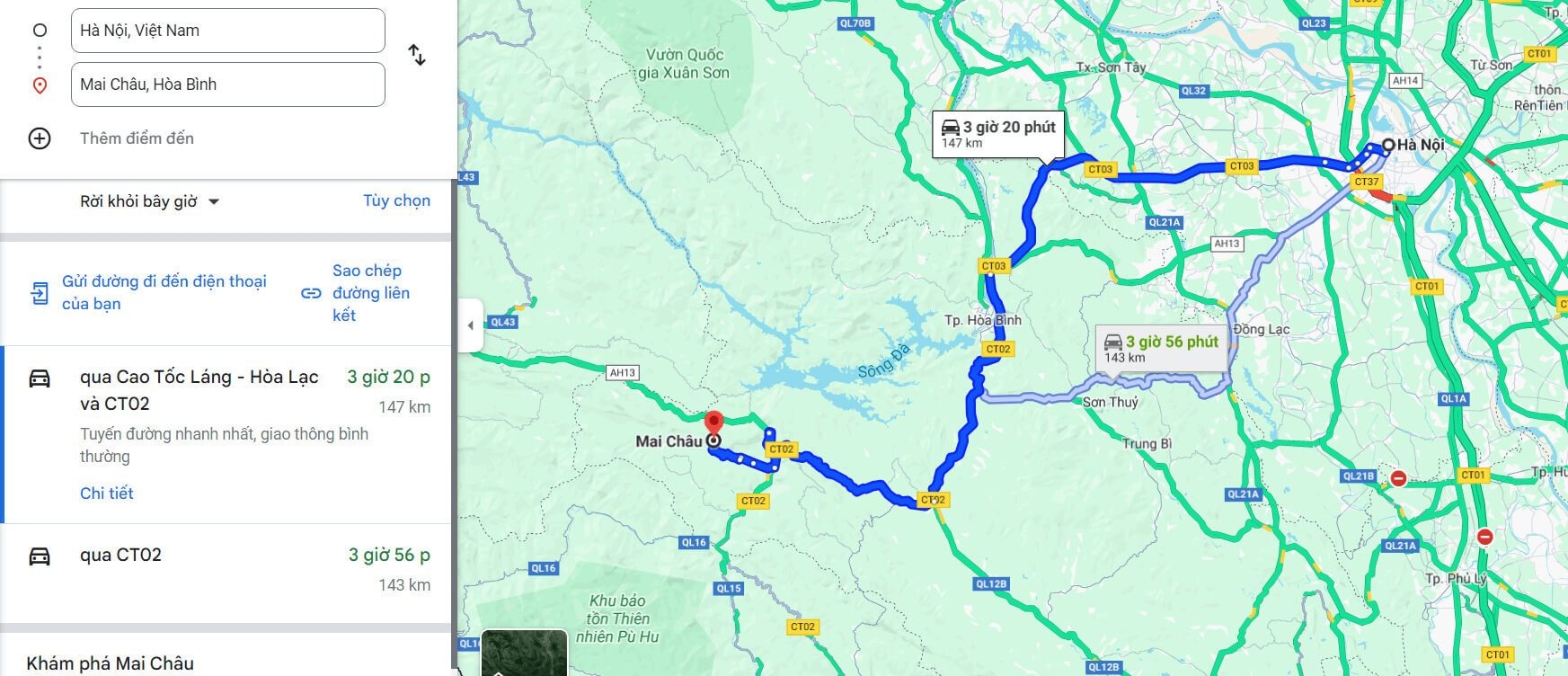 Toàn cảnh Mai Châu nhìn từ trên cao, nổi bật là cánh đồng lúa xanh