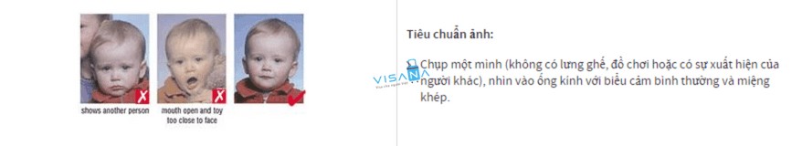 Tiêu chuẩn đặc biệt cho ảnh trẻ em khi xin thị thực Áo