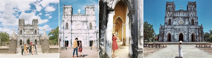 Cổng Nhà thờ Mằng Lăng với lối kiến trúc Gothic cổ kính tại Phú Yên