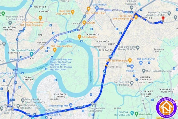 Cảnh quan khu vực trung tâm Quận Bình Thạnh và các quận lân cận