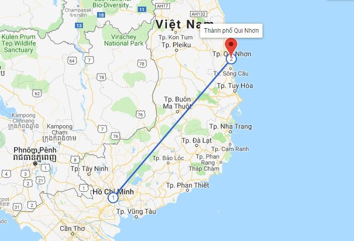 Quy Nhơn và Sài Gòn cách nhau không quá xa