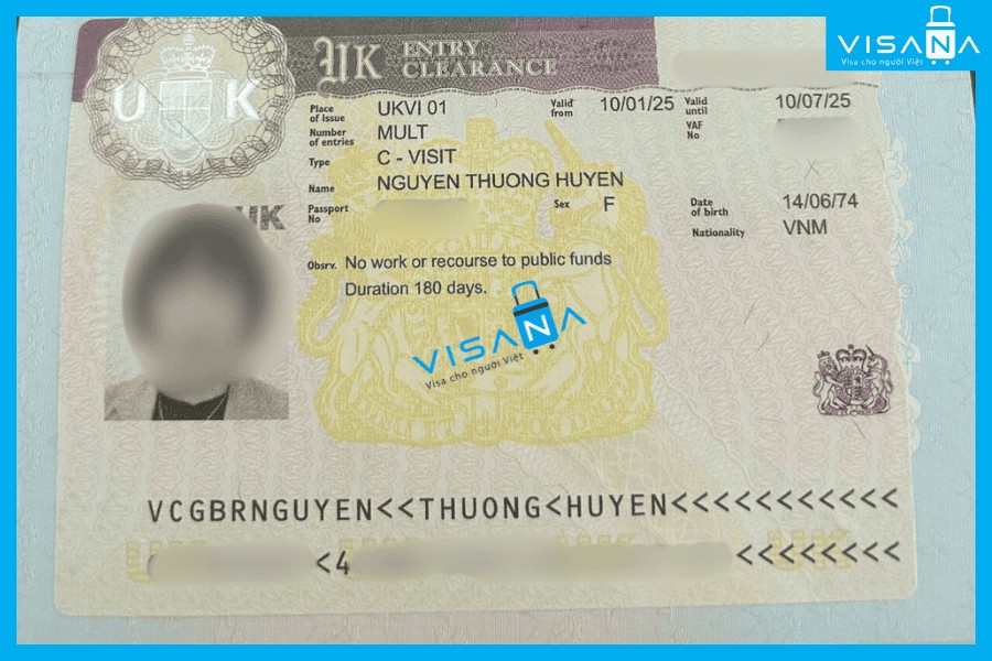 Mẫu Visa Vương quốc Anh mới nhất