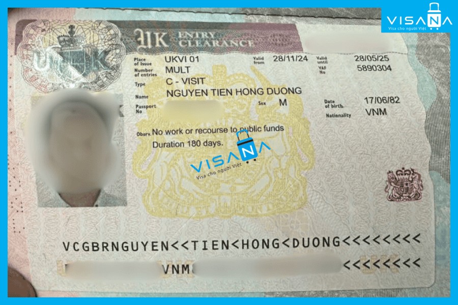 Mẫu Visa Vương quốc Anh dài hạn