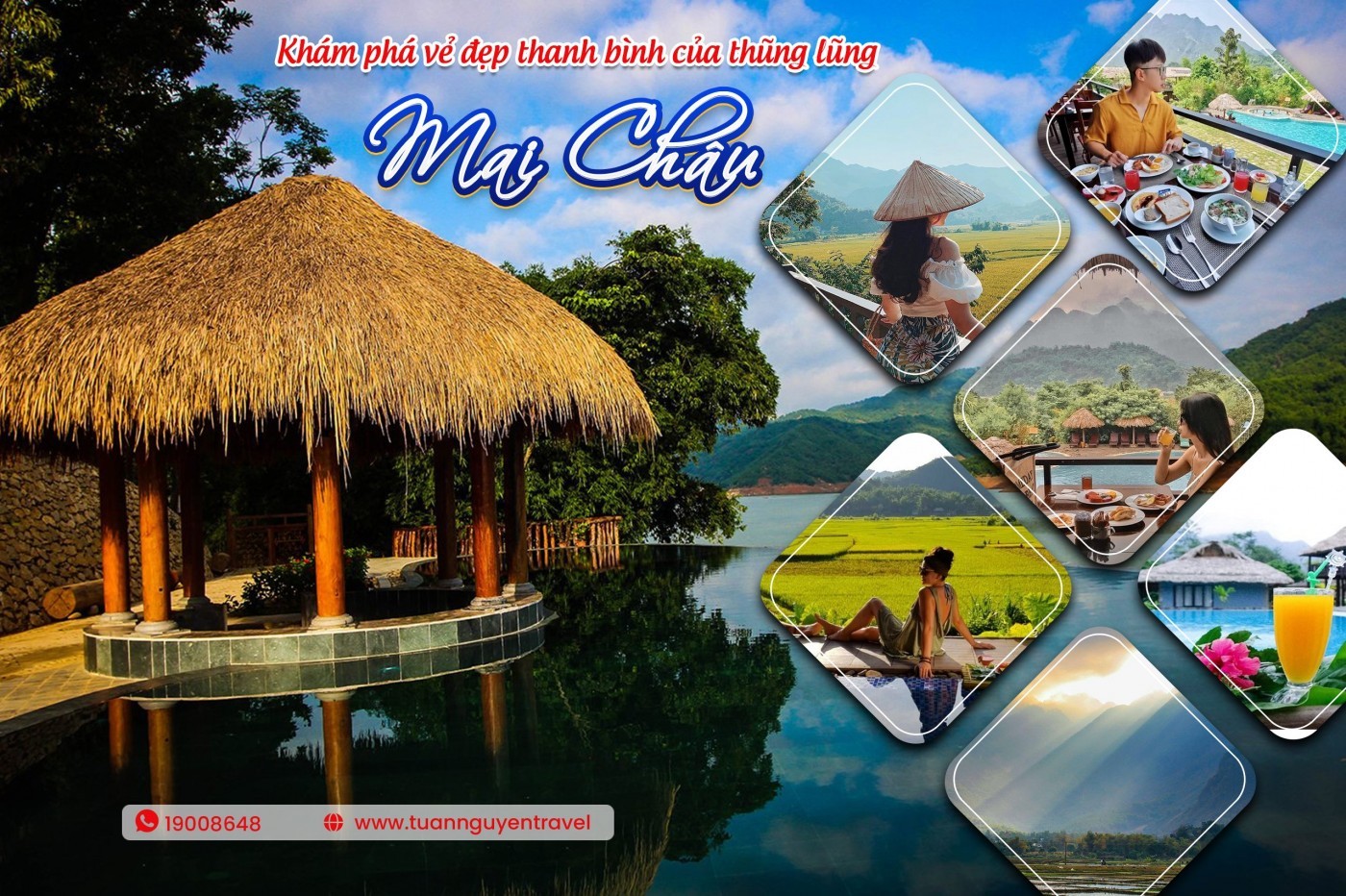 Không khí thanh bình của nhà sàn truyền thống tại thung lũng Mai Châu