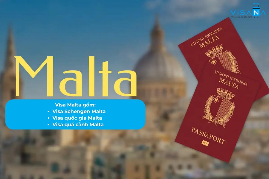 Bảng phân loại các loại visa Malta: Schengen, Quốc gia, Quá cảnh