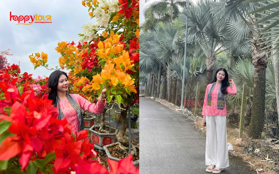 Cảnh quan rực rỡ của Làng hoa Sa Đéc với muôn loài hoa khoe sắc