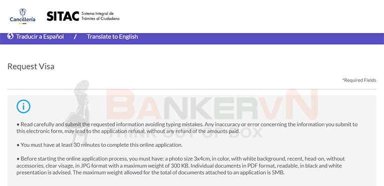 Quy trình và thủ tục xin visa Colombia