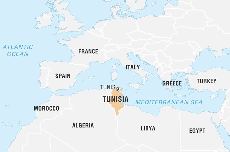 Vị trí địa lý của Tunisia