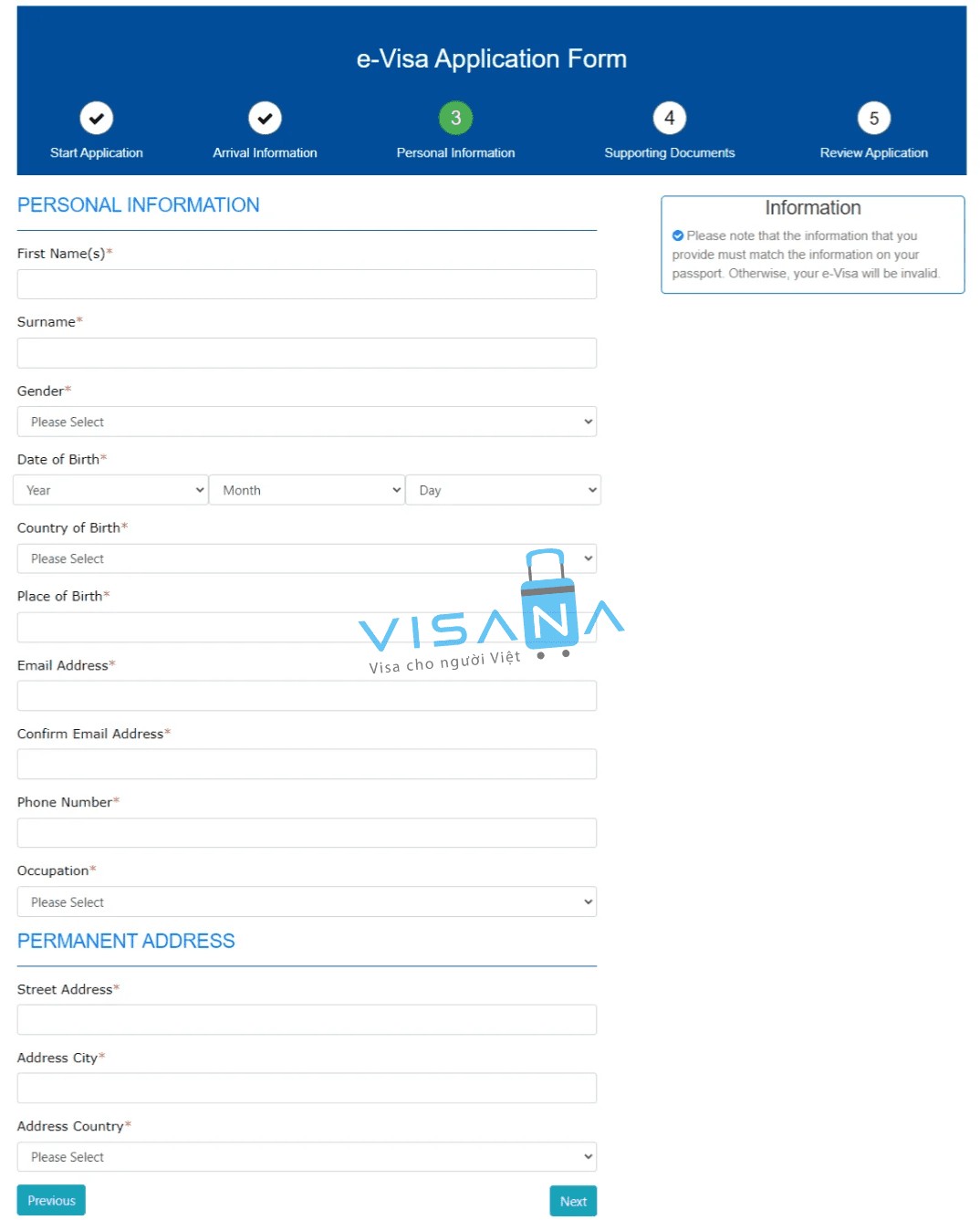Tải lên ảnh hộ chiếu và bản scan