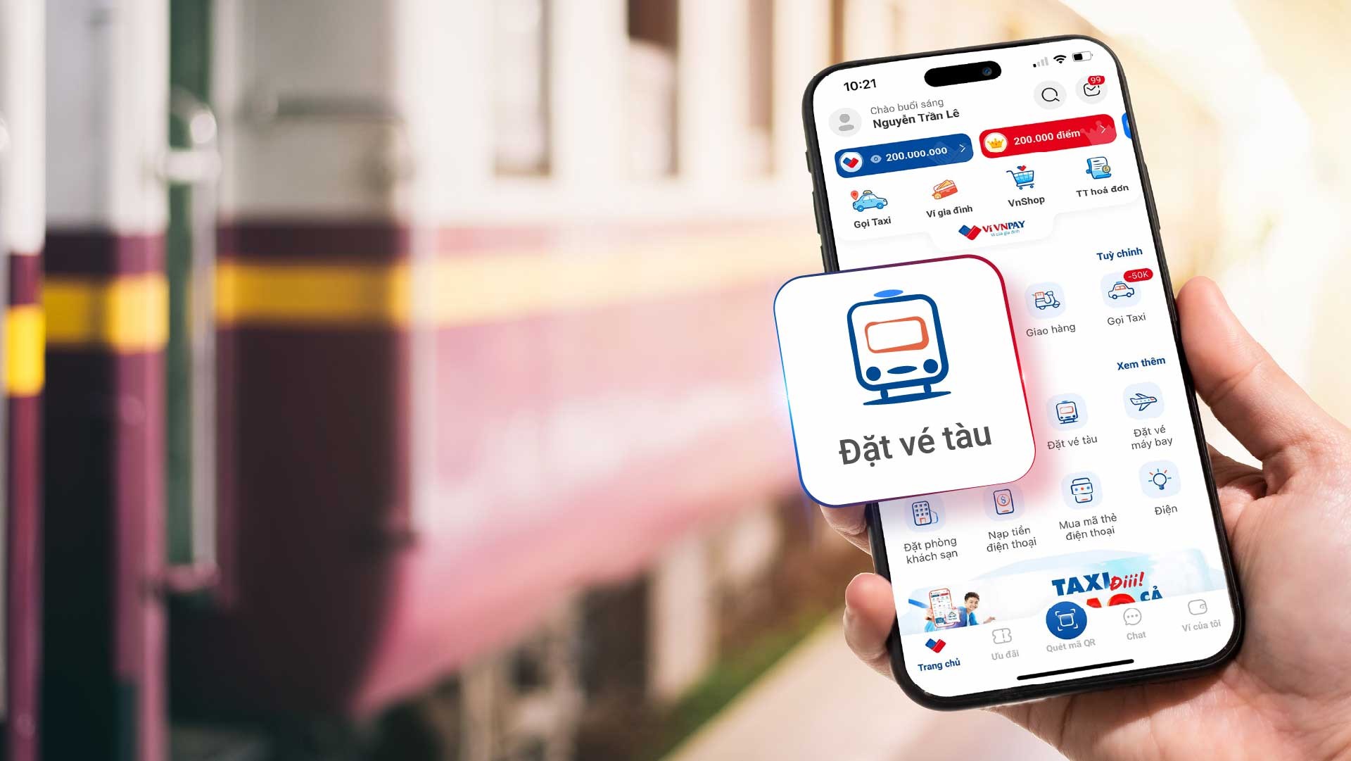 Đặt vé tàu đi Ninh Bình dễ dàng qua ví VNPAY