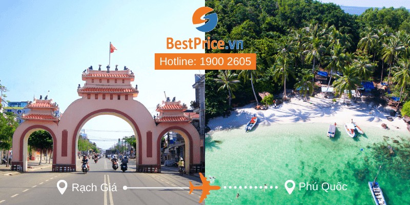 Đặt vé máy bay Rạch Giá đi Phú Quốc