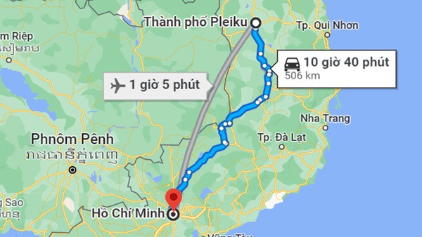 Từ Gia Lai đến Sài Gòn theo tuyến hàng không