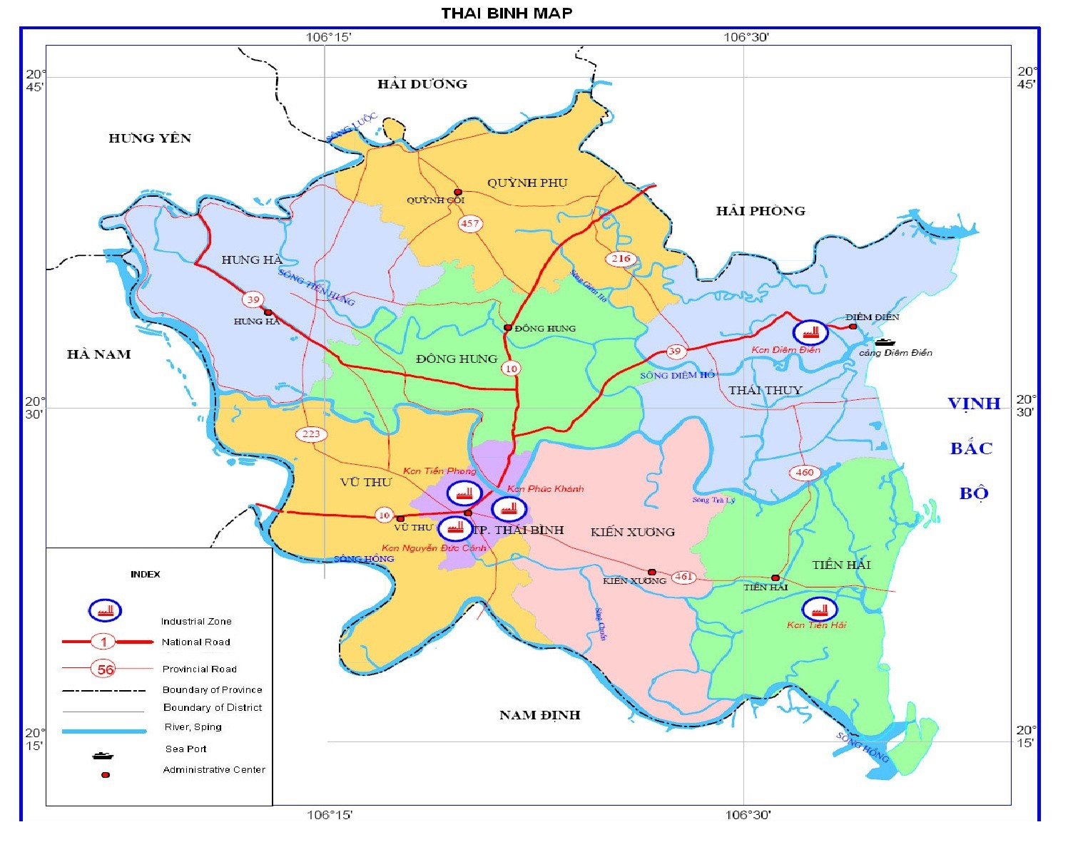 Bản đồ Thái Bình