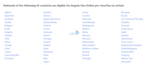 e-Visa Angola visana