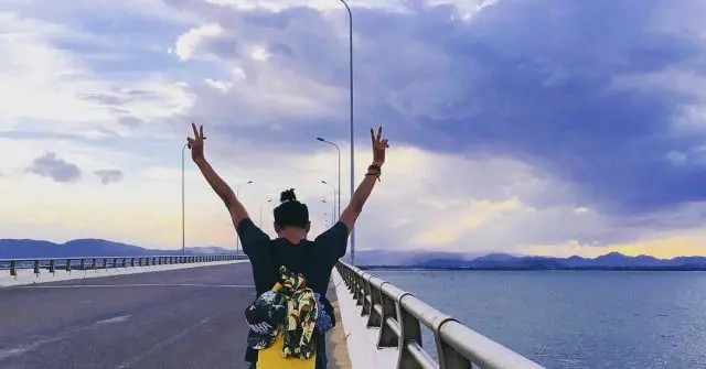 Toàn cảnh Cầu Thị Nại từ trên cao