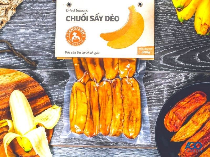 Chuối sấy dẻo một trong những sản phẩm làm quà nổi tiếng của Đà Lạt