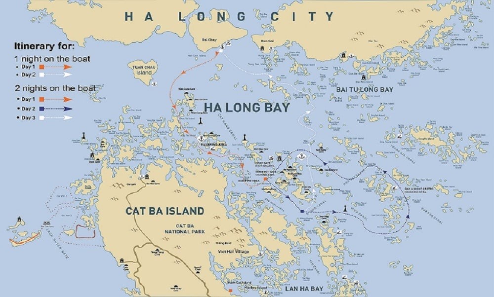 Bản đồ minh họa vị trí địa lý của Vịnh Hạ Long