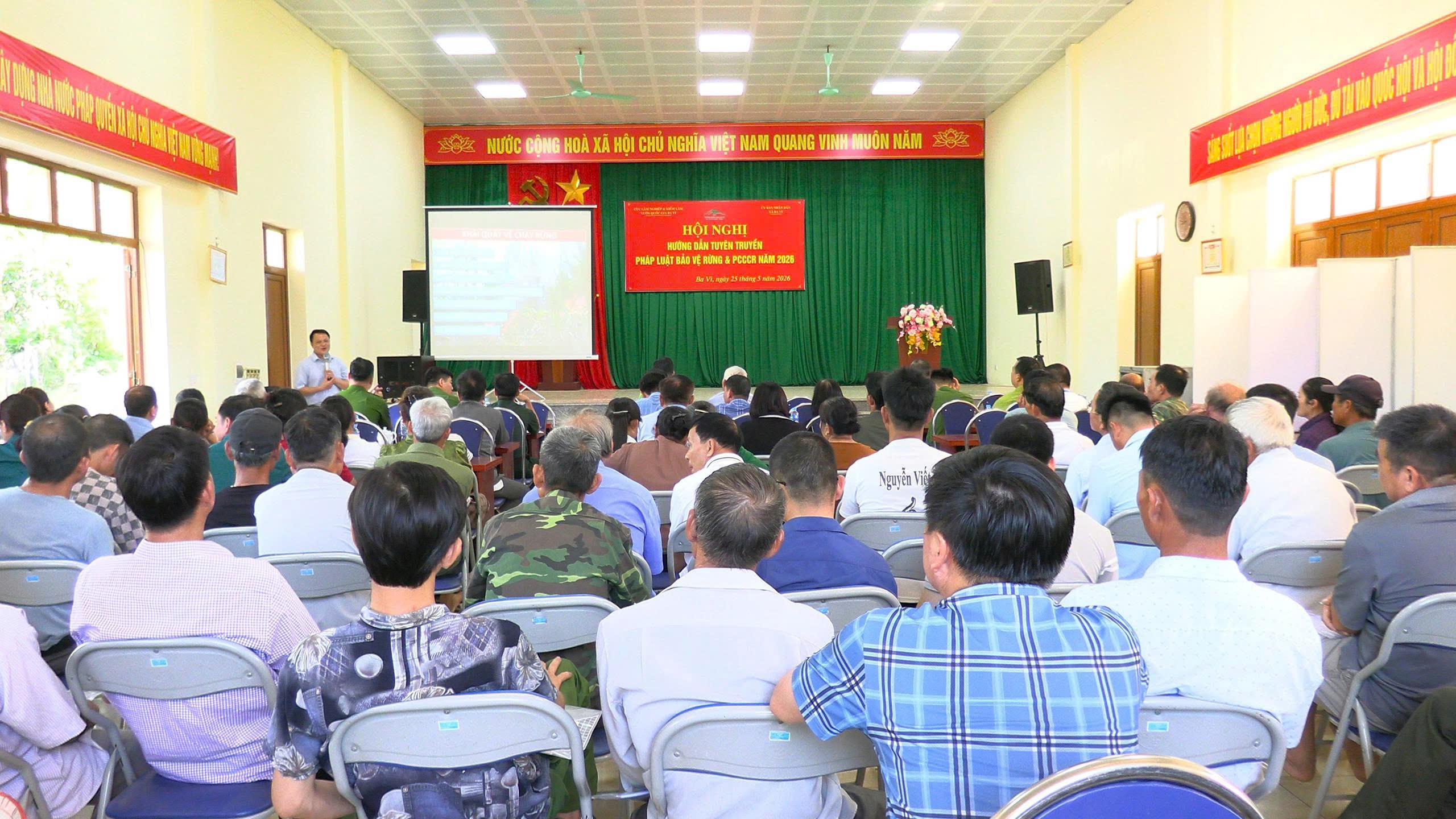 Hội nghị tuyên truyền pháp luật bảo vệ rừng tại Vườn Quốc gia Ba Vì