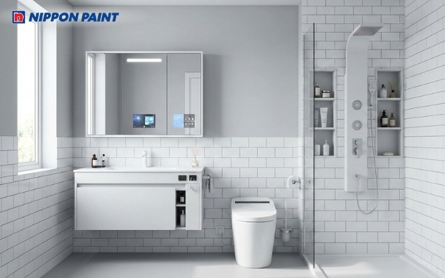 Trắng - ghi sáng tạo cảm giác sạch sẽ, rộng rãi và hiện đại