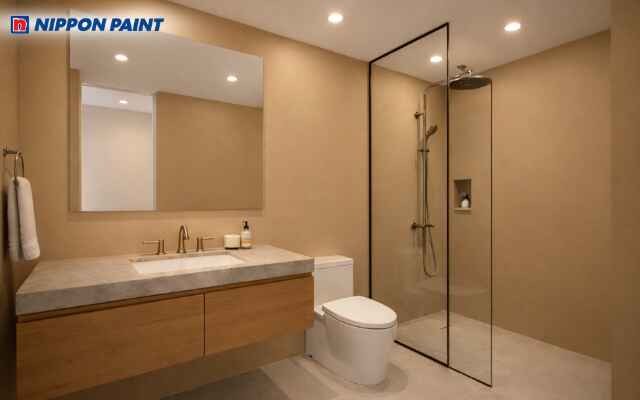 Màu vàng nâu mang đậm phong cách hiện đại và sạch mát