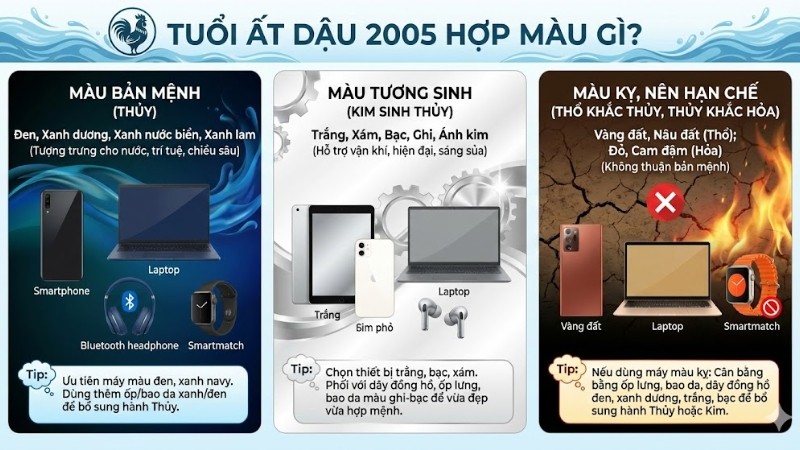 Người mệnh Thủy hợp các màu bản mệnh như đen, xanh dương, xanh nước biển, xanh lam