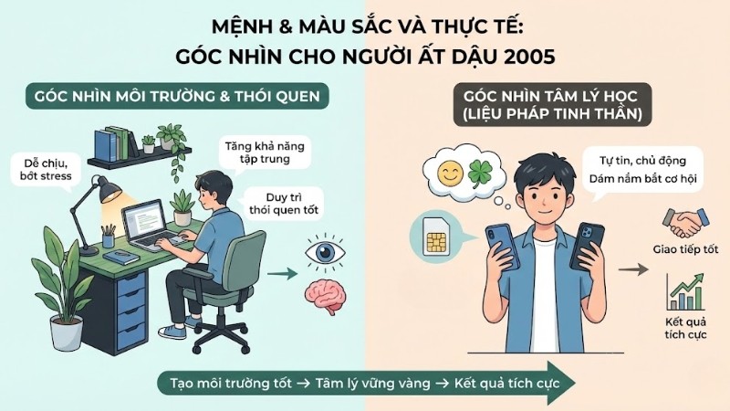 Chọn màu hợp mệnh cũng đang tạo một môi trường sống dễ chịu
