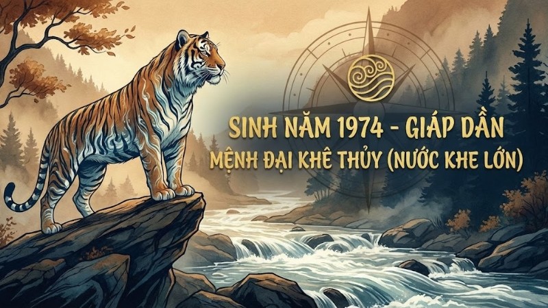 Người sinh năm 1974 là tuổi Giáp Dần, mệnh Thủy